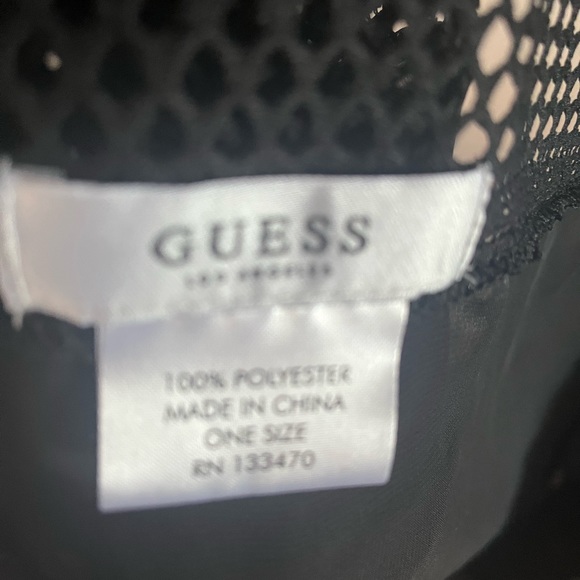 Guess. Black mesh swim coverup. Shrug. Used. Crochet. - Picture 8 of 8